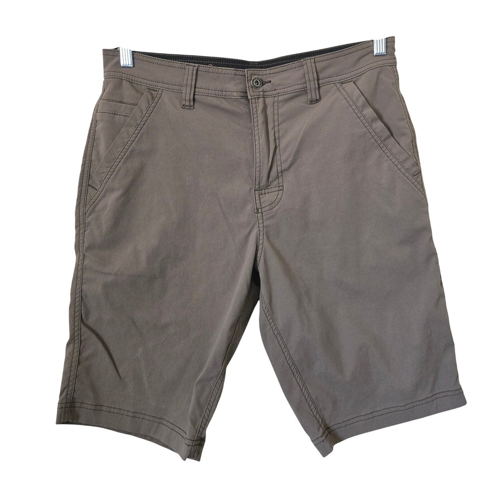 prAna Zion Mens Brown Stretch Hiking Shorts 33 x 11 Quick Dry Outdoor Trail